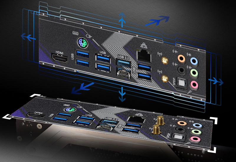 Flexible Integrated I/O Shield